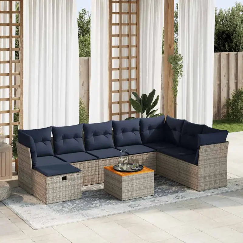 Lounge tuinsets van gepoedercoat staal voor comfortabele buitenruimte - Grijs / met opbergruimte - Tuinsets