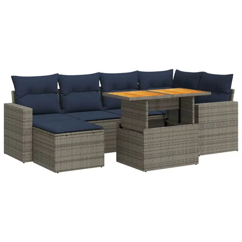 Lounge tuinsets van grijs materiaal en gepoedercoat staal - Tuinsets