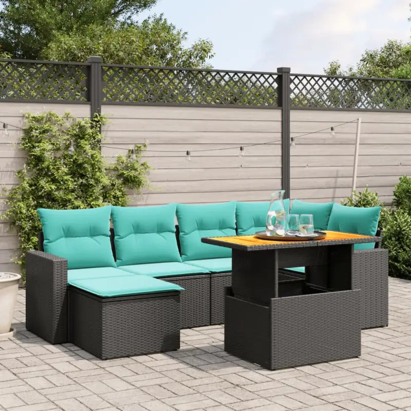 Lounge tuinsets van grijs materiaal en gepoedercoat staal - Zwart / zonder opbergruimte - Tuinsets