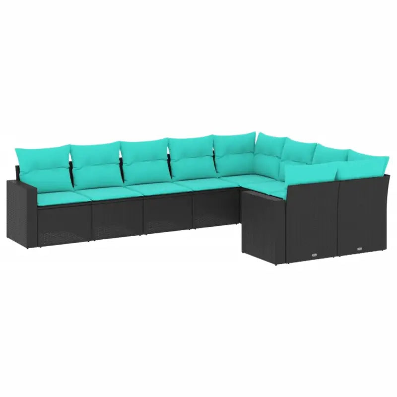 Lounge tuinsets van zwart materiaal en gepoedercoat staal afmetingen - Tuinsets