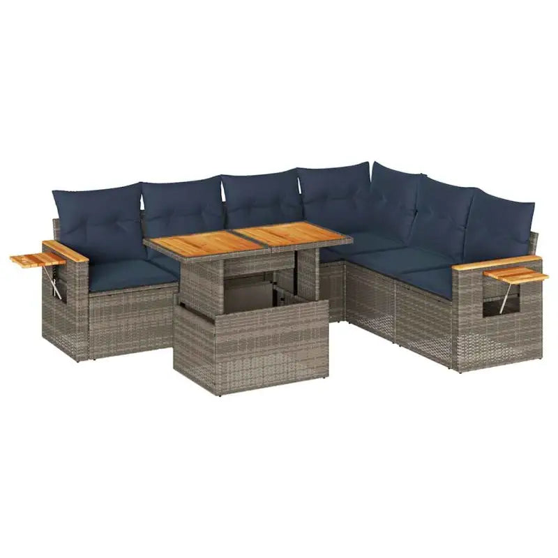 Lounge tuinstel in grijs materiaal met waterdichte tas en gepoedercoat staal - Tuinsets