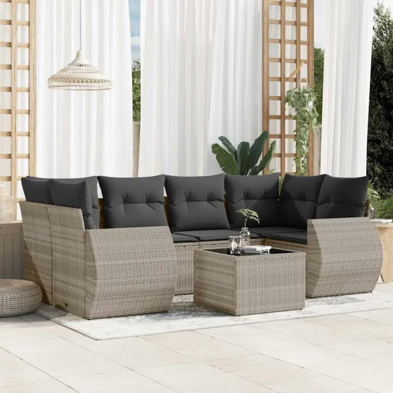 Lounge tuinstoel met grijs materiaal en gepoedercoat staal afmetingen - Lichtgrijs - Tuinsets