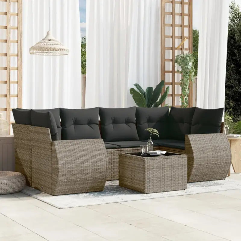 Lounge tuinstoel met grijs materiaal en gepoedercoat staal afmetingen - Tuinsets