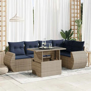 Lounge tuinstoel met waterdichte tas en grijs gepoedercoat staal - Grijs / met opbergruimte - Tuinsets
