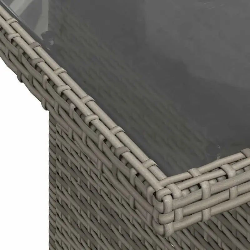 Lounge tuinstoel met waterdichte tas en grijs gepoedercoat staal - Grijs / met opbergruimte - Tuinsets