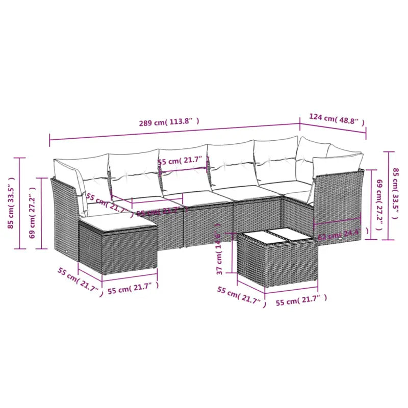 Lounge tuinstoel set met beige materiaal en gepoedercoat staal - Tuinsets