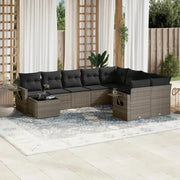 Lounge tuinstoelen in grijs materiaal en gepoedercoat staal afmetingen - Tuinsets