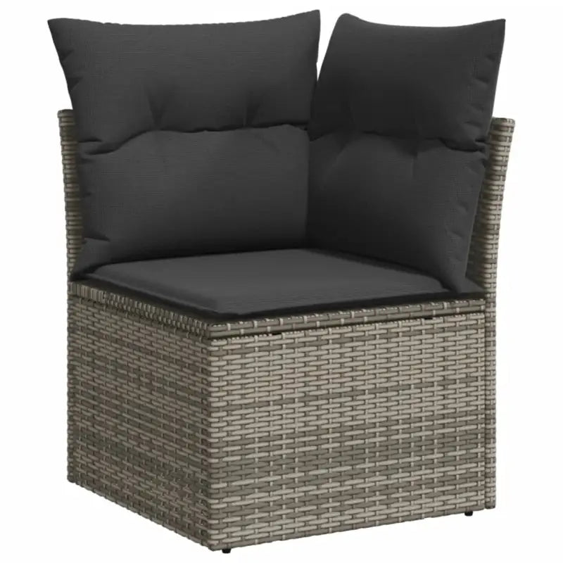 Lounge tuinstoelen in grijs materiaal en gepoedercoat staal afmetingen - Tuinsets