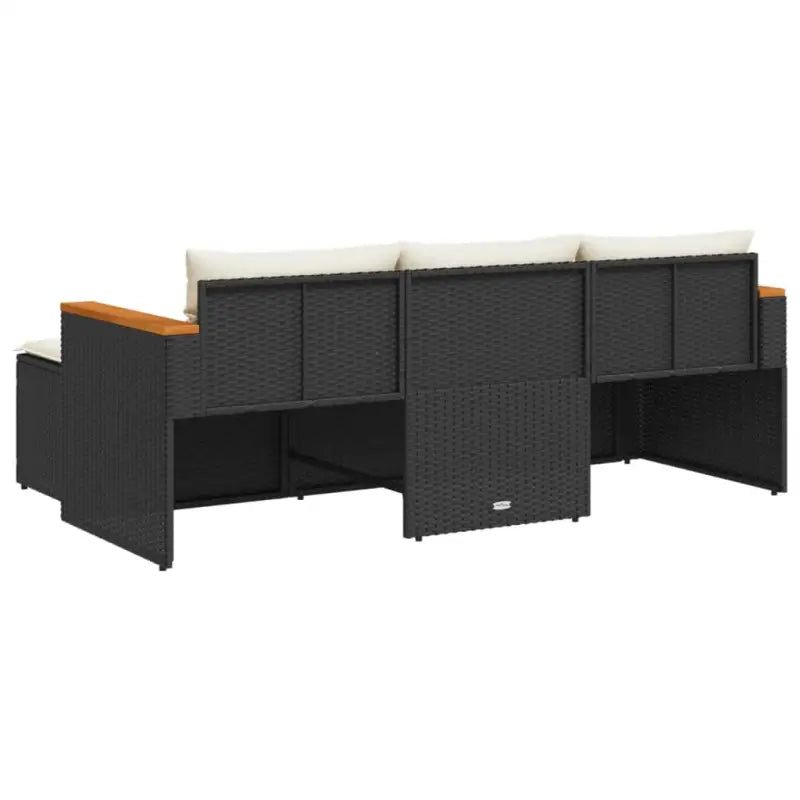 Lounge tuinstoelen in zwart materiaal met natuurlijke afwerking en afmetingen - Tuinsets