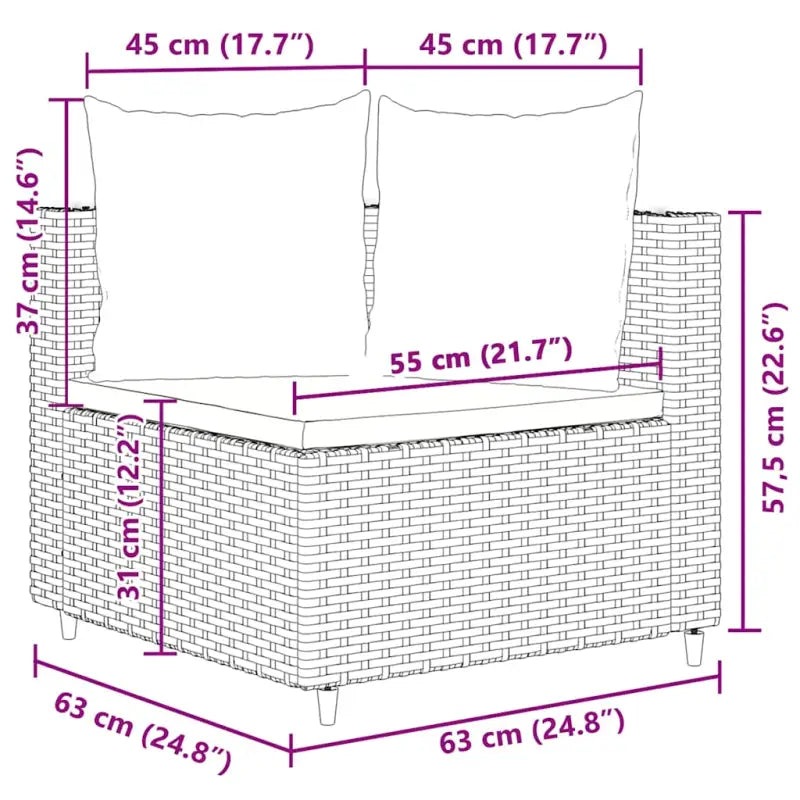 Lounge tuinstoelen set met grijs materiaal en gepoedercoat staal - Tuinsets