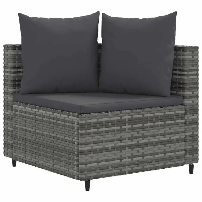 Lounge tuinstoelen set met grijs materiaal en gepoedercoat staal - Tuinsets