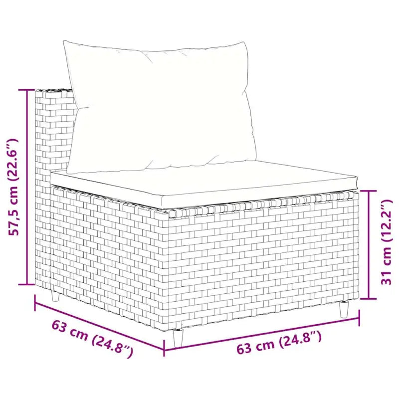 Lounge tuinstoelen set met grijs materiaal en gepoedercoat staal - Tuinsets