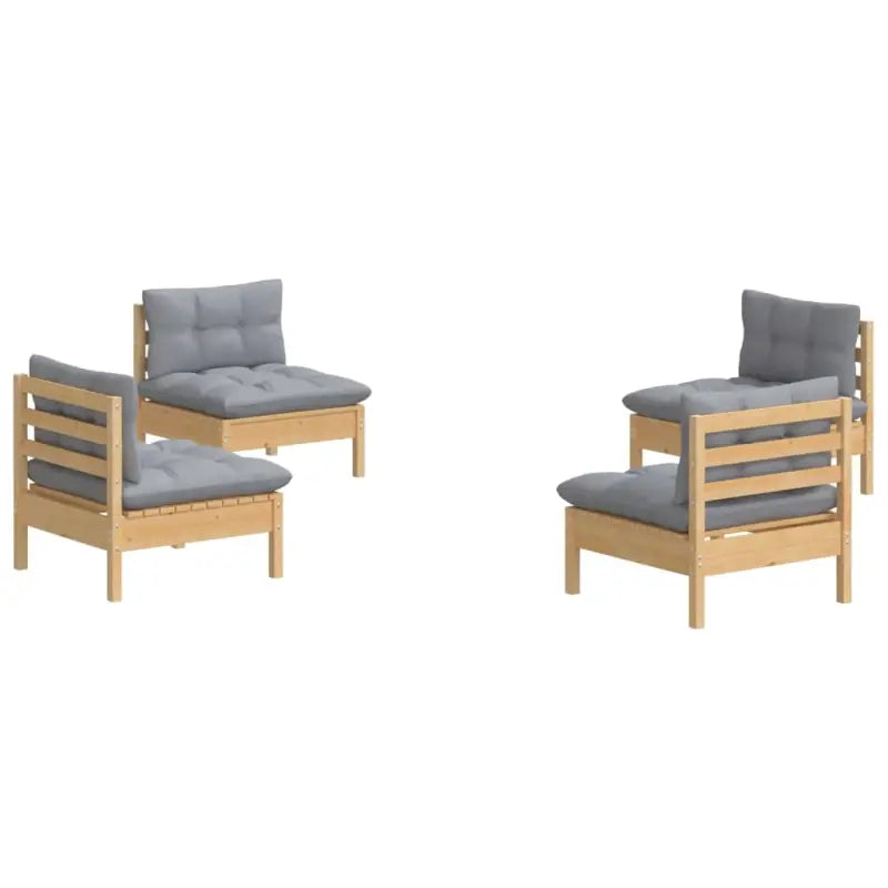 Lounge tuintafel set van massief grenenhout voor ontspannen buitenleven - Tuinsets