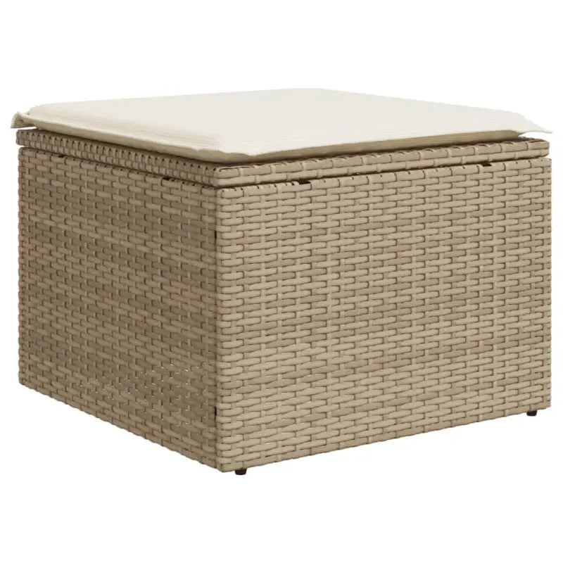 Lounge tuintafelset met beige materiaal en gepoedercoat staal afmetingen - Tuinsets