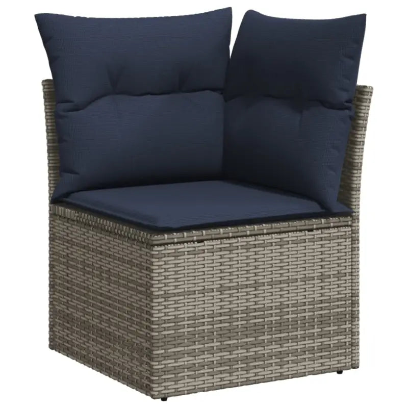 Lounge tuintafelset met grijs materiaal en gepoedercoat staal - Tuinsets
