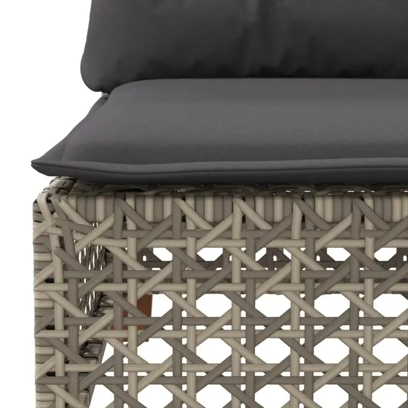 Lounge tuintafelset met grijs materiaal en natuurlijke olieafwerking - Tuinsets