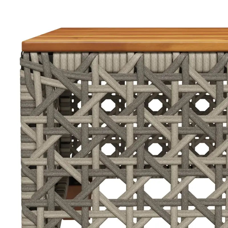 Lounge tuintafelset met grijs materiaal en natuurlijke olieafwerking - Tuinsets