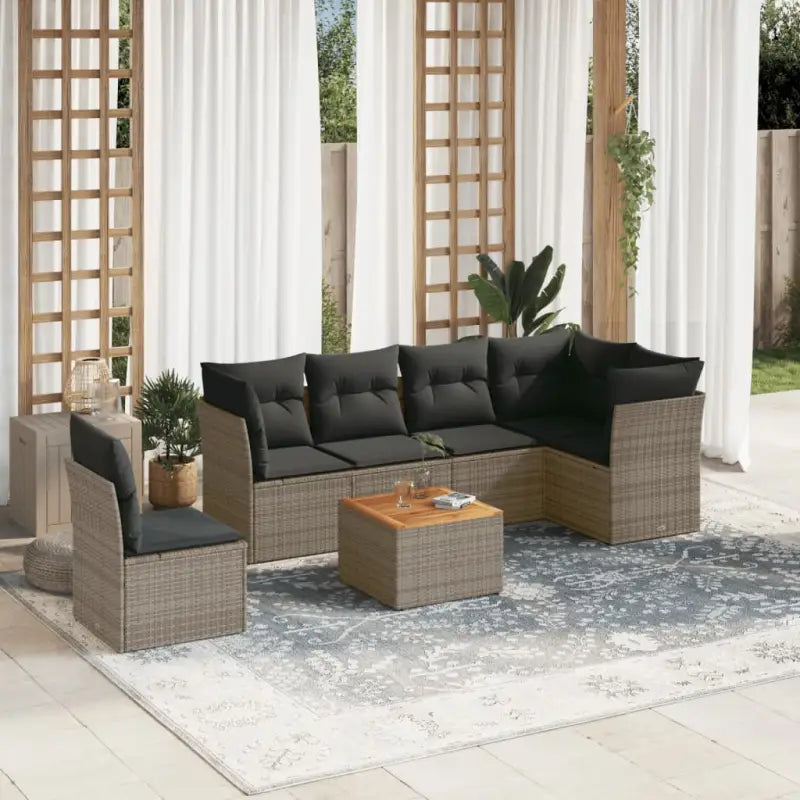 Lounge tuintafelset met waterdichte tas en grijs gepoedercoat staal - Tuinsets