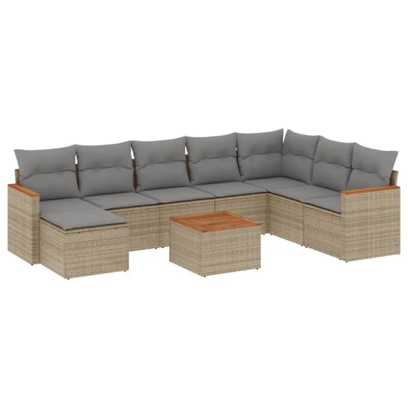 Loungebank in beige materiaal met gepoedercoat staal en waterdichte tas - Tuinsets