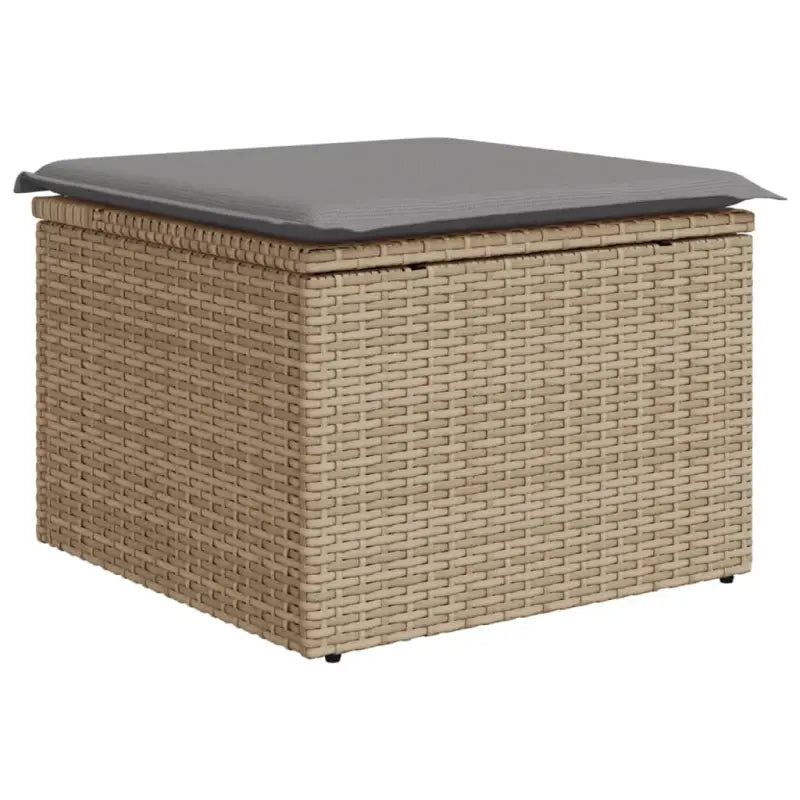 Loungebank in gemengd beige materiaal met waterdichte tas voor buiten - Tuinsets