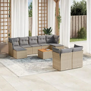 Loungebank in gemengd beige materiaal met waterdichte tas voor buiten - Tuinsets