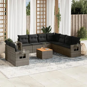 Loungebank in Grijs Materiaal met Waterdichte Tas en Gepoedercoat Staal - Tuinsets