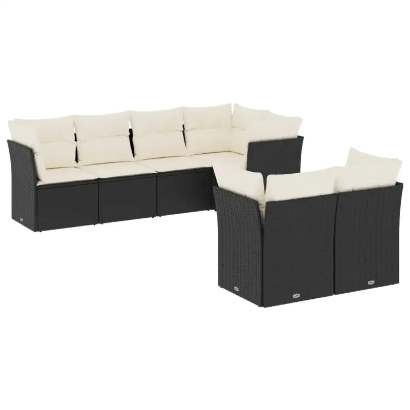 Loungebank in poly rattan met waterdichte tas en gepoedercoat staal - Tuinsets