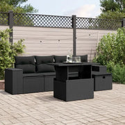 Loungebank in zwart materiaal met gepoedercoat staal afmetingen - Tuinsets