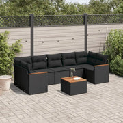 Loungebank in zwart materiaal met gepoedercoat staal afmetingen - Tuinsets