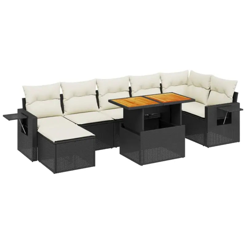 Loungebank in zwart materiaal met gepoedercoat staal Afmetingen - Tuinsets