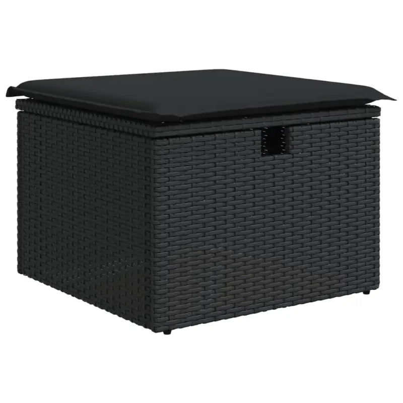 Loungebank in zwart materiaal met gepoedercoat staal afmetingen - Tuinsets