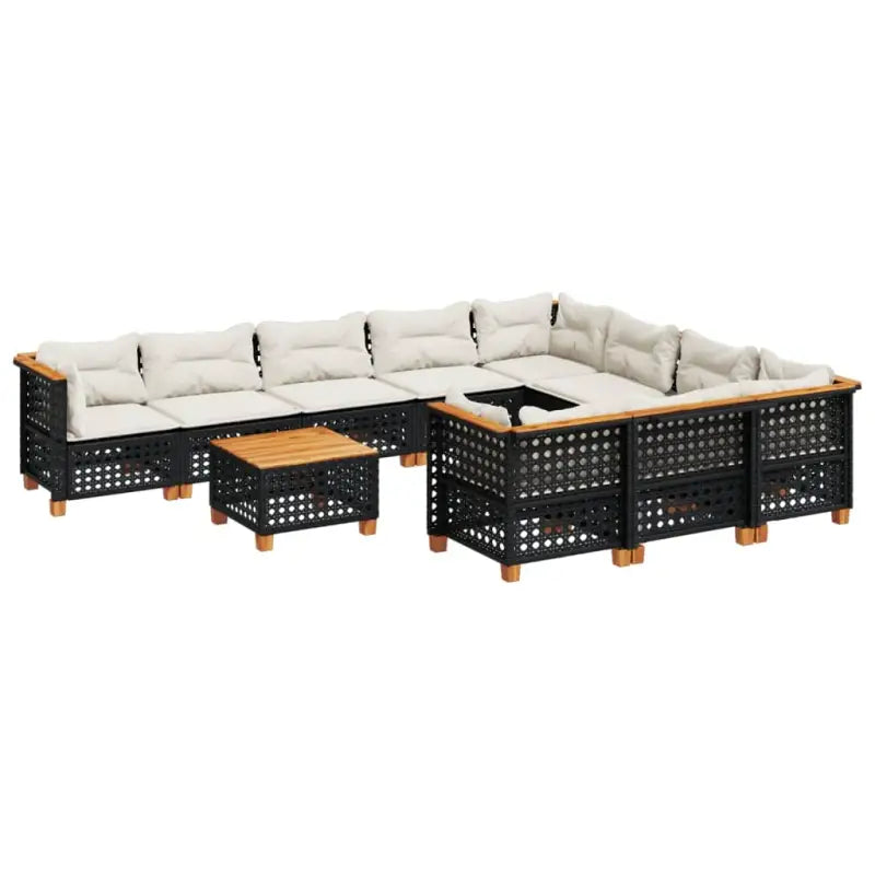 Loungebank in zwart materiaal met natuurlijke olieafwerking en ideale afmetingen - Tuinsets