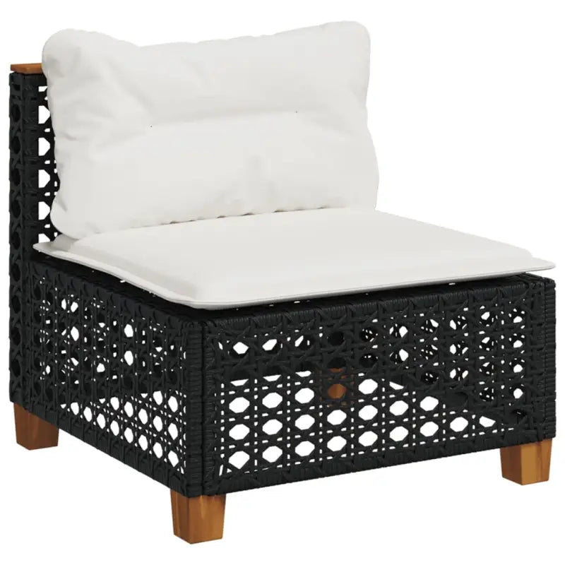 Loungebank in zwart materiaal met natuurlijke olieafwerking en ideale afmetingen - Tuinsets