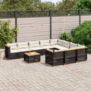 Loungebank in zwart materiaal met natuurlijke olieafwerking en ideale afmetingen - Tuinsets