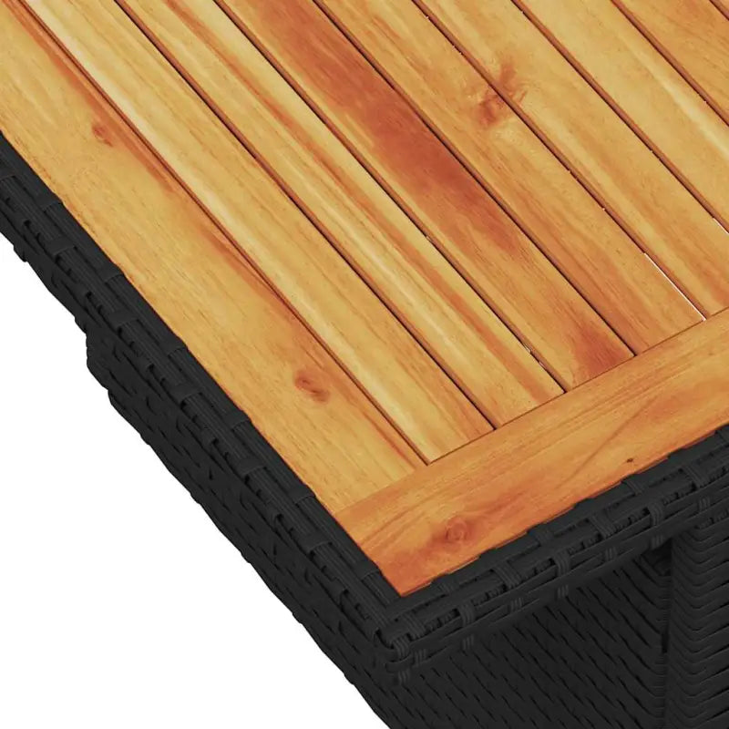 Loungebank in zwart materiaal met waterdichte tas en gepoedercoat staal - Tuinsets