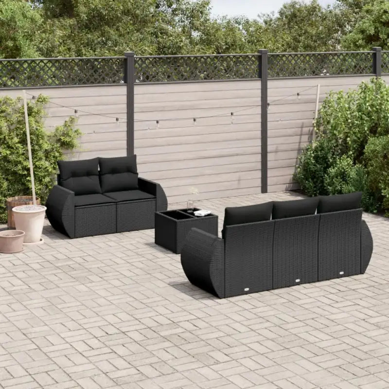 Loungebank in zwart materiaal met waterdichte tas en gepoedercoat staal - Zwart - Tuinsets