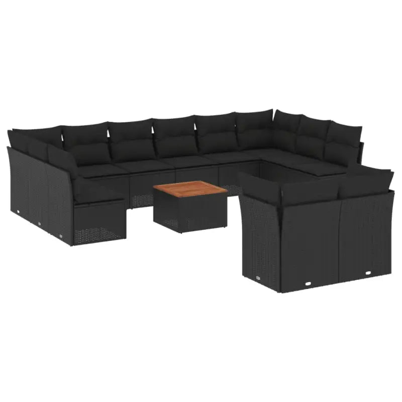 Loungebank in zwart materiaal met waterdichte tas en gepoedercoat staal - Tuinsets