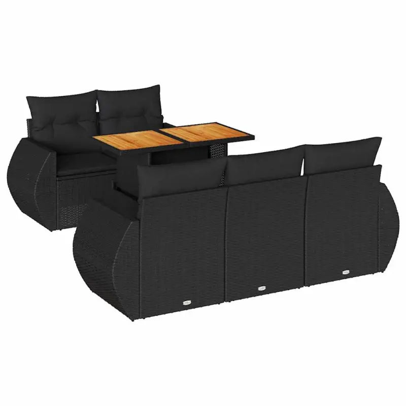 Loungebank in zwart materiaal met waterdichte tas en gepoedercoat staal - Tuinsets
