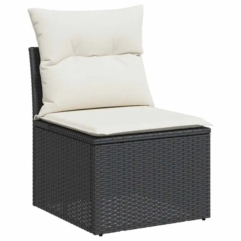 Loungebank in zwart materiaal van gepoedercoat staal met ideale afmetingen - Tuinsets