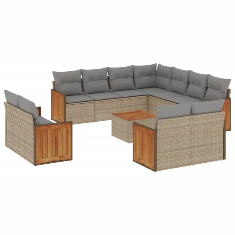 Loungebank met beige materiaal en gepoedercoat staal voor buiten - Tuinsets