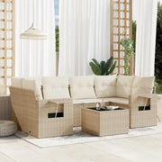 Loungebank met beige materiaal en gepoedercoat staal voor je tuin - Tuinsets