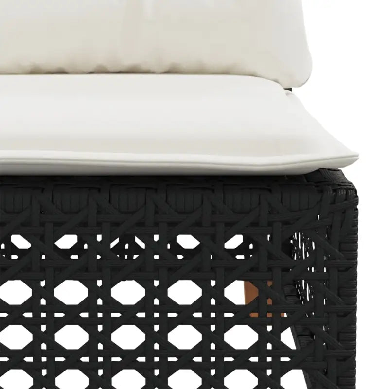 Loungebank met natuurlijke olieafwerking en zwart gepoedercoat staal - Tuinsets