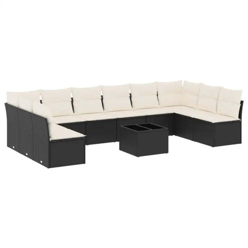 Loungebank met poly rattan en gepoedercoat staal voor de tuin - Tuinsets