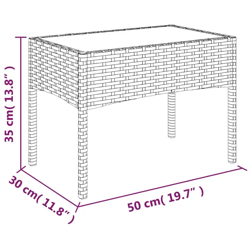 Loungebank met poly rattan en gepoedercoat staal voor in de tuin - Tuinsets
