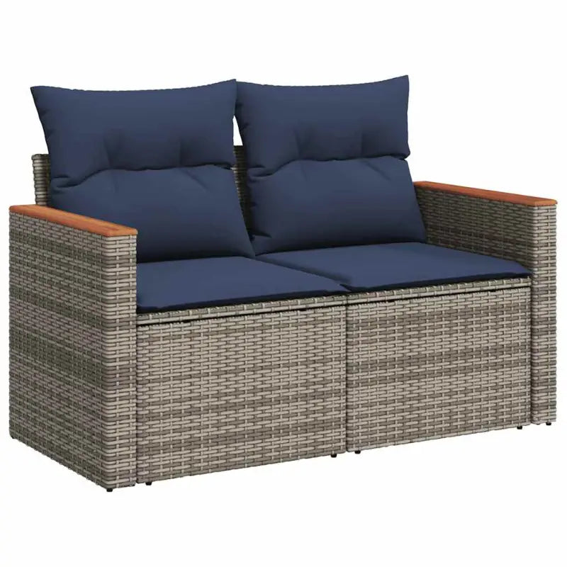 Loungebank met Waterdichte Zak in Grijs Materiaal en Gepoedercoat Staal - Grijs / met opbergruimte - Tuinsets