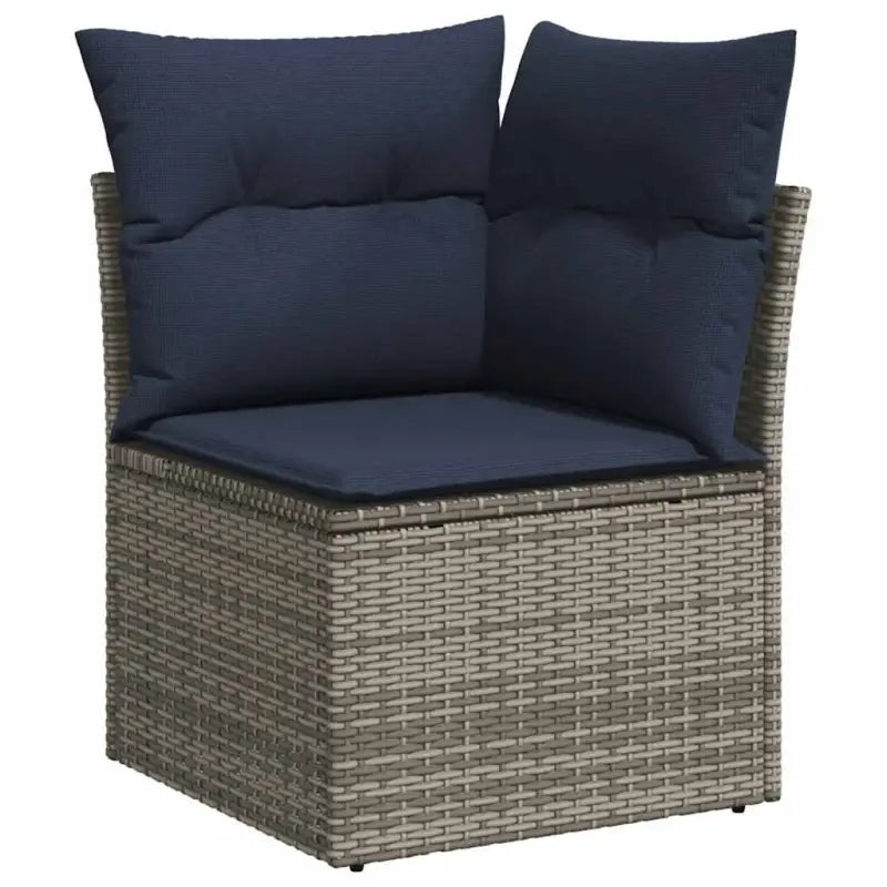 Loungebank met Waterdichte Zak in Grijs Materiaal en Gepoedercoat Staal - Grijs / met opbergruimte - Tuinsets