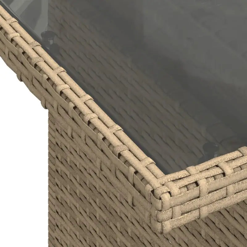 Loungebank set met beige materiaal en gepoedercoat staal afmetingen - Tuinsets