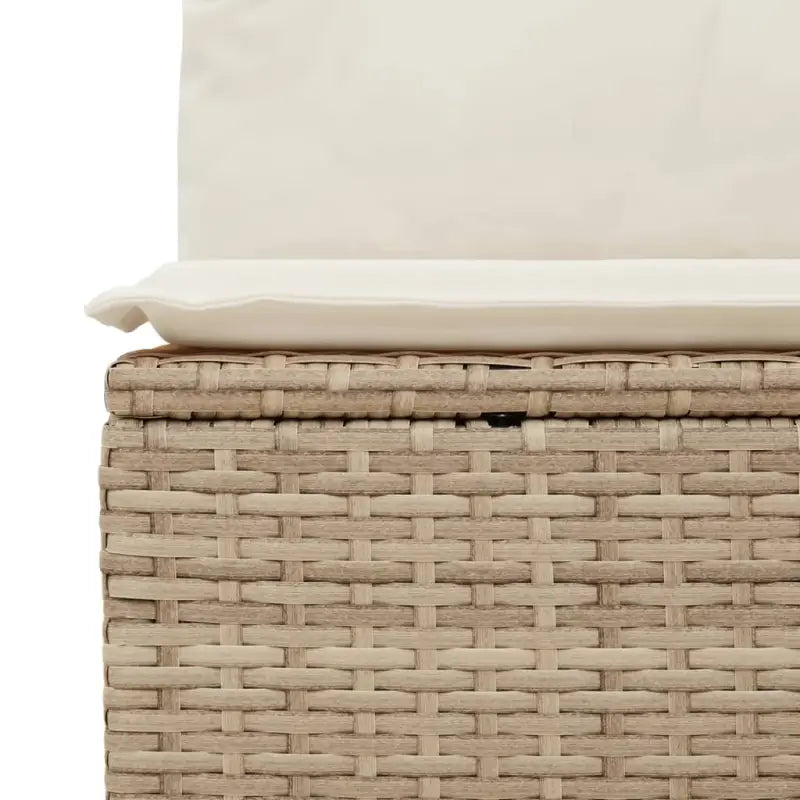 Loungebank set met beige materiaal en gepoedercoat staal afmetingen - Tuinsets