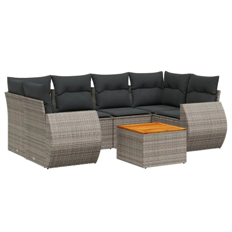 Loungebank tuinset met grijs materiaal en gepoedercoat staal afmetingen - Tuinsets