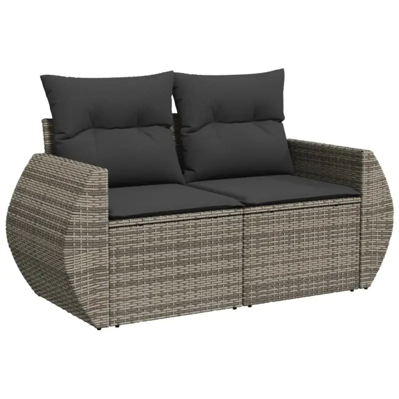 Loungebank tuinset met grijs materiaal en gepoedercoat staal afmetingen - Tuinsets